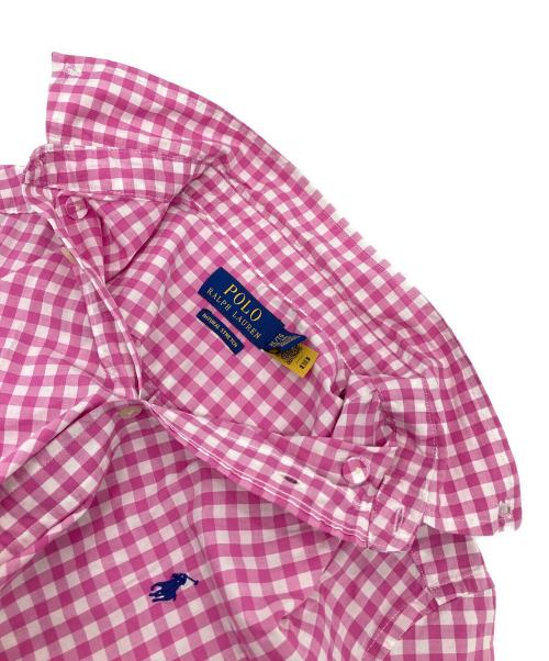 POLO RALPH LAUREN（ポロ・ラルフローレン）POLO RALPH LAUREN (ポロ・ラルフローレン) 半袖チェックシャツ ピンク サイズ:XLの古着・服飾アイテム