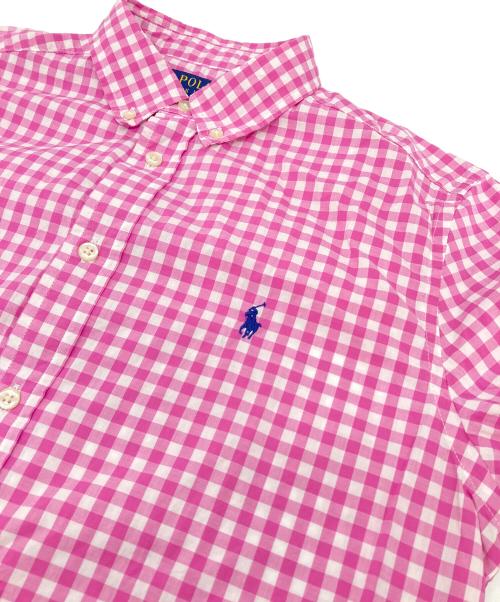 POLO RALPH LAUREN（ポロ・ラルフローレン）POLO RALPH LAUREN (ポロ・ラルフローレン) 半袖チェックシャツ ピンク サイズ:XLの古着・服飾アイテム