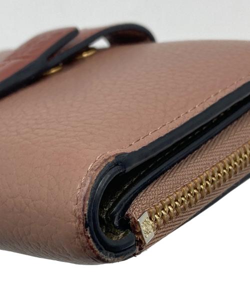 LOEWE（ロエベ）LOEWE (ロエベ) バーティカルウォレット　折りたたみ財布　レザー財布 ベージュ サイズ:実寸参照の古着・服飾アイテム