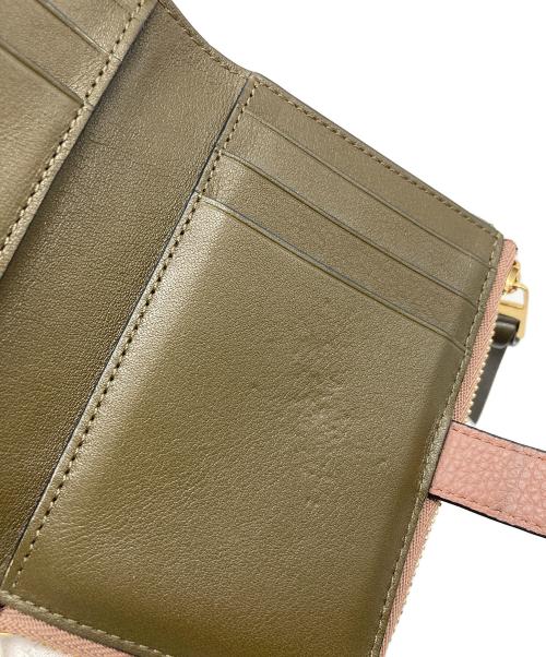 LOEWE（ロエベ）LOEWE (ロエベ) バーティカルウォレット　折りたたみ財布　レザー財布 ベージュ サイズ:実寸参照の古着・服飾アイテム
