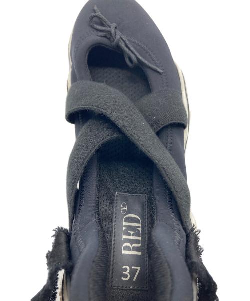 RED VALENTINO（レッドヴァレンティノ）RED VALENTINO (レッドヴァレンティノ) バレエレースアップスニーカー　レースアップ ブラック サイズ:37の古着・服飾アイテム