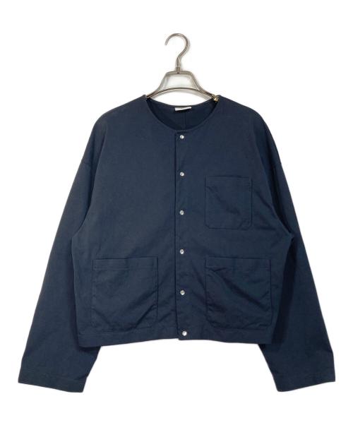 LE GLAZIK（ル グラジック）LE GLAZIK (ル グラジック) 3ポケット クルーネックカーディガン ブラック サイズ:36の古着・服飾アイテム