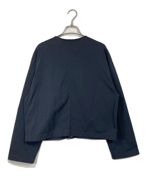 LE GLAZIK（ル グラジック）LE GLAZIK (ル グラジック) 3ポケット クルーネックカーディガン ブラック サイズ:36の古着・服飾アイテム