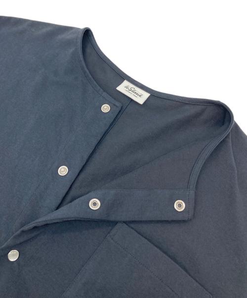 LE GLAZIK（ル グラジック）LE GLAZIK (ル グラジック) 3ポケット クルーネックカーディガン ブラック サイズ:36の古着・服飾アイテム