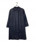 BURBERRYバーバリー）の古着「裏ノバ ステンカラーコート　ロングコート　アウター　ライトアウター」｜ネイビー