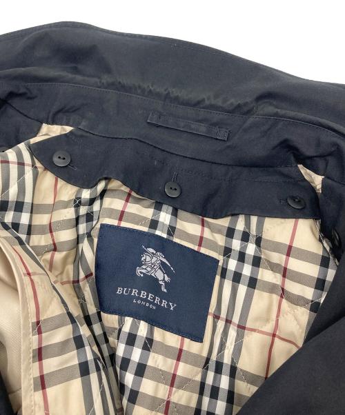 BURBERRY（バーバリー）BURBERRY (バーバリー) 裏ノバ ステンカラーコート　ロングコート　アウター　ライトアウター ネイビー サイズ:11（実寸参照）の古着・服飾アイテム
