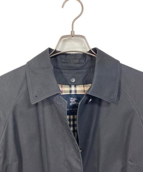 BURBERRY（バーバリー）BURBERRY (バーバリー) 裏ノバ ステンカラーコート　ロングコート　アウター　ライトアウター ネイビー サイズ:11（実寸参照）の古着・服飾アイテム