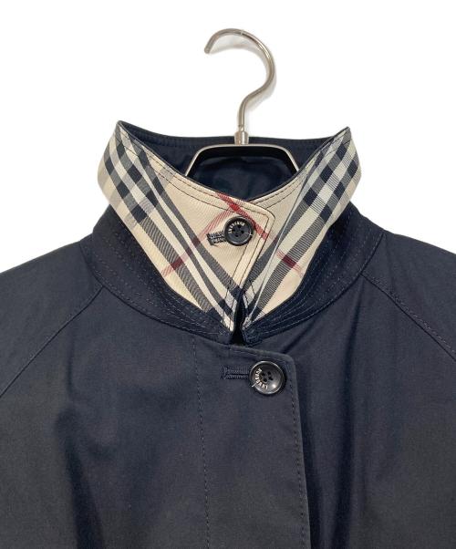 BURBERRY（バーバリー）BURBERRY (バーバリー) 裏ノバ ステンカラーコート　ロングコート　アウター　ライトアウター ネイビー サイズ:11（実寸参照）の古着・服飾アイテム