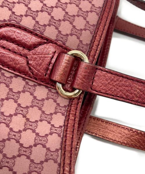 CELINE（セリーヌ）CELINE (セリーヌ) マカダム柄 トートバッグ レッド サイズ:実寸参照の古着・服飾アイテム