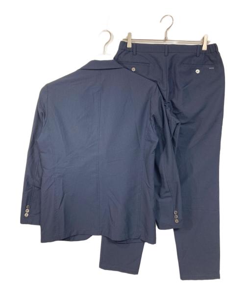 PAPAS（パパス）PAPAS (パパス) ポリシアサッカーセットアップスーツ　ジャケット　パンツ　日本製 ネイビー サイズ:Mの古着・服飾アイテム