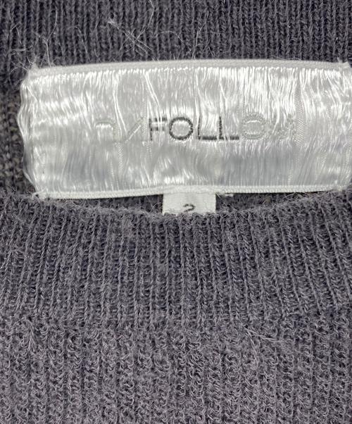 FOLL（フォル）FOLL (フォル) サマーウールセーター　ウールニット　薄手ニット　26SS グレー サイズ:2の古着・服飾アイテム