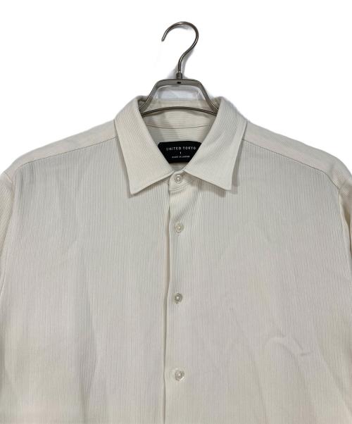 UNITED TOKYO（ユナイテッドトーキョー）UNITED TOKYO (ユナイテッドトーキョー) COLD DRY PLEATS ロングスリーブシャツ　接触冷感 アイボリー サイズ:1の古着・服飾アイテム