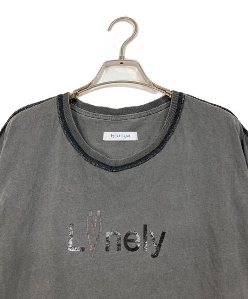 HELLBLAU（ヘルブラウ）HELLBLAU (ヘルブラウ) lonely プリントTシャツ グレー サイズ:Lの古着・服飾アイテム