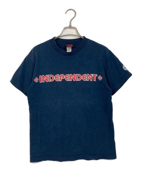 INDEPENDENT（インディペンデント）INDEPENDENT (インディペンデント) 【古着】アイアンクロス 90〜00's Ｔシャツ　９０年代　００年代　 ネイビー サイズ:Sの古着・服飾アイテム