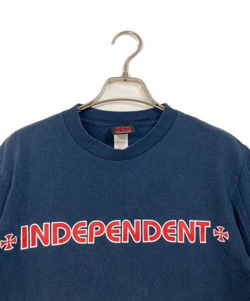 INDEPENDENT（インディペンデント）INDEPENDENT (インディペンデント) 【古着】アイアンクロス 90〜00's Ｔシャツ　９０年代　００年代　 ネイビー サイズ:Sの古着・服飾アイテム