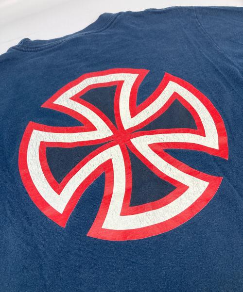 INDEPENDENT（インディペンデント）INDEPENDENT (インディペンデント) 【古着】アイアンクロス 90〜00's Ｔシャツ　９０年代　００年代　 ネイビー サイズ:Sの古着・服飾アイテム