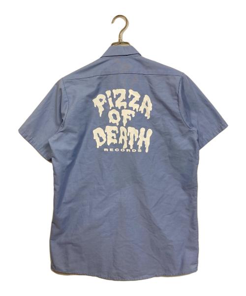 PIZZA OF DEATH（ピザ オブ デス）PIZZA OF DEATH (ピザ オブ デス) RED KAP (レッド キャップ) PIZZA OF DEATH RED KAP製ワークシャツ　半袖シャツ ブルー サイズ:MーSSの古着・服飾アイテム