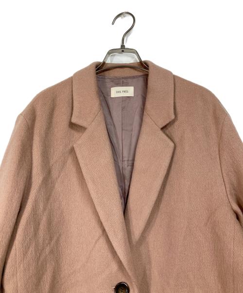 DES PRES（デ プレ）DES PRES (デ プレ) キッドモヘヤミニシャギー チェスターコート ピンク サイズ:FREEの古着・服飾アイテム