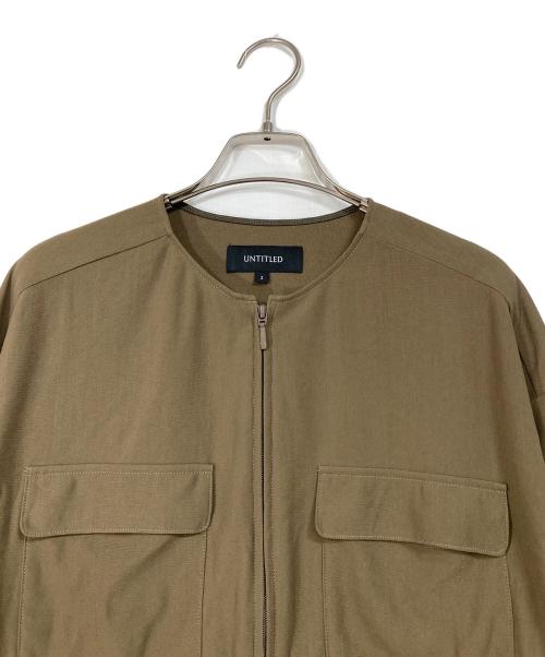 UNTITLED（アンタイトル）UNTITLED (アンタイトル) シアーブルゾン　ノーカラーブルゾン　26年製 ブラウン サイズ:2の古着・服飾アイテム