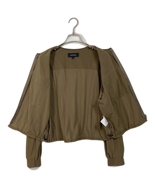 UNTITLED（アンタイトル）UNTITLED (アンタイトル) シアーブルゾン　ノーカラーブルゾン　26年製 ブラウン サイズ:2の古着・服飾アイテム
