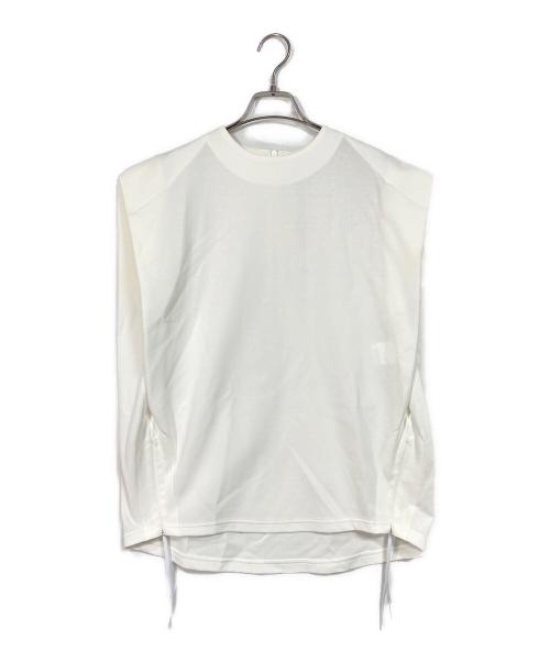 HYKE（ハイク）HYKE (ハイク) バックジップ デザインノースリーブ ブラウス ホワイト サイズ:2の古着・服飾アイテム