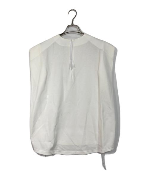 HYKE（ハイク）HYKE (ハイク) バックジップ デザインノースリーブ ブラウス ホワイト サイズ:2の古着・服飾アイテム