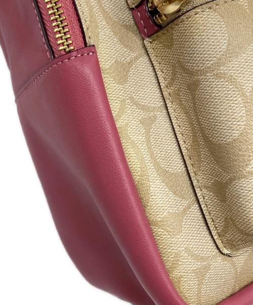 COACH（コーチ）COACH (コーチ) シグネチャーミニバックパック ピンク サイズ:実寸参照の古着・服飾アイテム