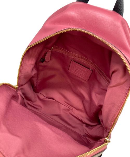 COACH（コーチ）COACH (コーチ) シグネチャーミニバックパック ピンク サイズ:実寸参照の古着・服飾アイテム