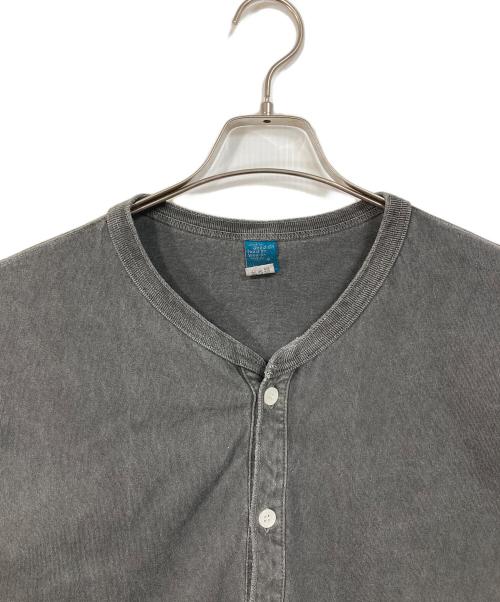 good on（グッドオン）good on (グッドオン) ピグメント染めカーディガン　USA製 グレー サイズ:Mの古着・服飾アイテム