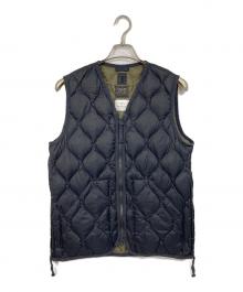 TAION（タイオン）の古着「V NECK ZIP VEST  Vネックジップベスト　ダウンベスト　アウター」｜ブラック