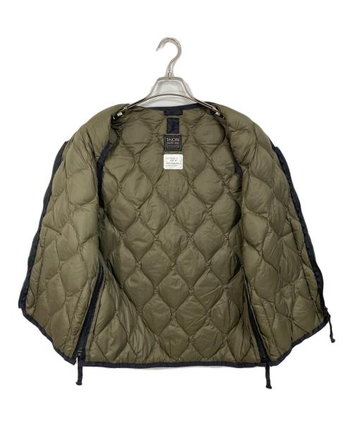 TAION（タイオン）TAION (タイオン) V NECK ZIP VEST  Vネックジップベスト　ダウンベスト　アウター ブラック サイズ:Mの古着・服飾アイテム