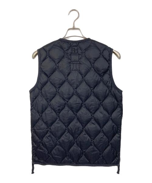 TAION（タイオン）TAION (タイオン) V NECK ZIP VEST  Vネックジップベスト　ダウンベスト　アウター ブラック サイズ:Mの古着・服飾アイテム