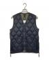 TAION（タイオン）の古着「V NECK ZIP VEST  Vネックジップベスト　ダウンベスト　アウター」｜ブラック