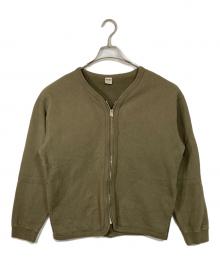 BARNS（バーンズ）の古着「ジップカーディガン」｜オリーブ