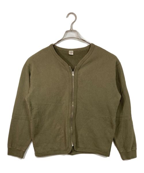 BARNS（バーンズ）BARNS (バーンズ) ジップカーディガン オリーブ サイズ:Mの古着・服飾アイテム