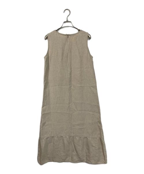 fog linen work（フォグリネンワーク）fog linen work (フォグリネンワーク) ノースリーブリネンワンピース　ロングワンピース ベージュ サイズ:実寸参照の古着・服飾アイテム