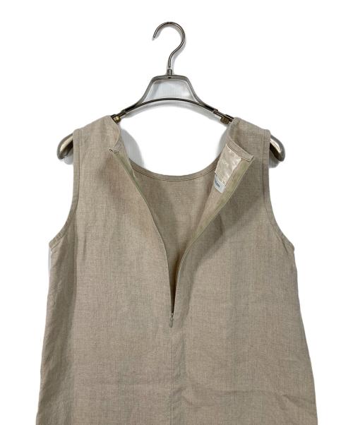 fog linen work（フォグリネンワーク）fog linen work (フォグリネンワーク) ノースリーブリネンワンピース　ロングワンピース ベージュ サイズ:実寸参照の古着・服飾アイテム