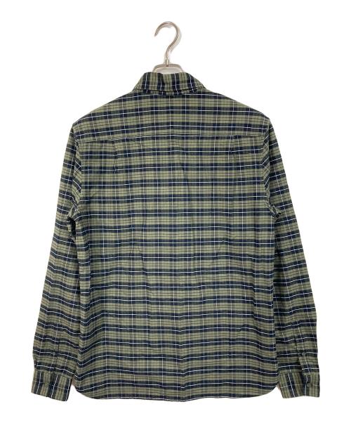 FRED PERRY（フレッドペリー）FRED PERRY (フレッドペリー) Brushed Oxford Tartan Shirt  ブラッシュドオックスフォードタータンシャツ　長袖シャツ　チェックシャツ　ワンポイント刺繍 カーキ サイズ:Mの古着・服飾アイテム