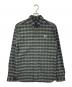 FRED PERRY（フレッドペリー）の古着「Brushed Oxford Tartan Shirt  ブラッシュドオックスフォードタータンシャツ　長袖シャツ　チェックシャツ　ワンポイント刺繍」｜カーキ