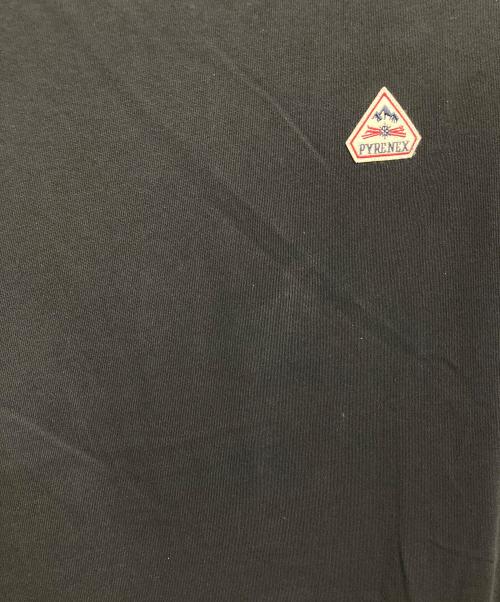 Pyrenex（ピレネックス）Pyrenex (ピレネックス) PEAK リブラグランスリーブTシャツ　半袖カットソー　 ブラック サイズ:Mの古着・服飾アイテム