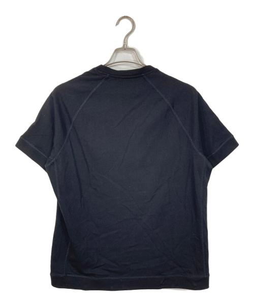Pyrenex（ピレネックス）Pyrenex (ピレネックス) PEAK リブラグランスリーブTシャツ　半袖カットソー　 ブラック サイズ:Mの古着・服飾アイテム