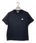 Pyrenex（ピレネックス）の古着「PEAK リブラグランスリーブTシャツ　半袖カットソー　」｜ブラック