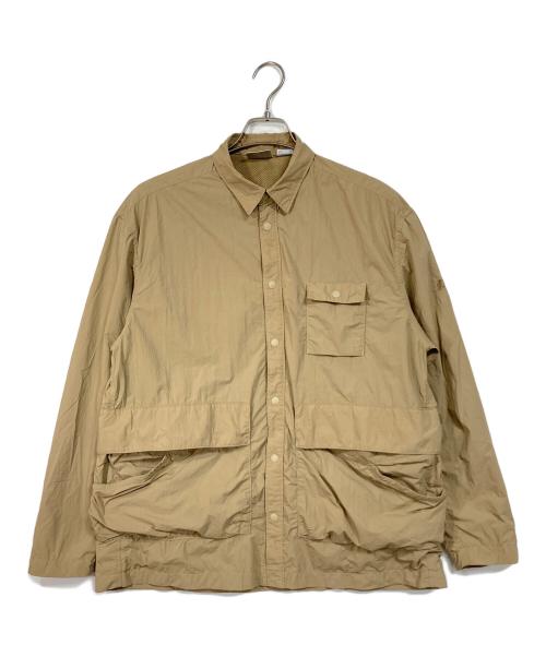 GRAMICCI（グラミチ）GRAMICCI (グラミチ) LT NYLON UTILITY SHIRT ナイロンシャツ ベージュ サイズ:Sの古着・服飾アイテム