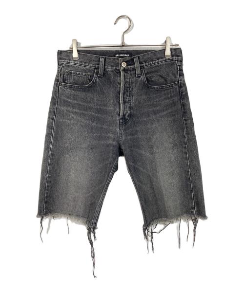 BALENCIAGA（バレンシアガ）BALENCIAGA (バレンシアガ) 18SS  カットオフデニムハーフパンツ　日本製 グレー サイズ:30の古着・服飾アイテム