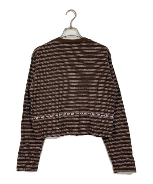 SEA（シー）SEA (シー) SKATER L/S TEE ボーダーロングスリーブカットソー Tシャツ ブラウンの古着・服飾アイテム