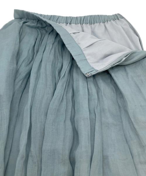 IENA（イエナ）IENA (イエナ) ラミーギャザーロングスカート ブルー サイズ:36の古着・服飾アイテム