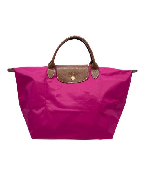 LONGCHAMP（ロンシャン）LONGCHAMP (ロンシャン) ハンドバッグ　舟型トート パープル サイズ:実寸参照の古着・服飾アイテム