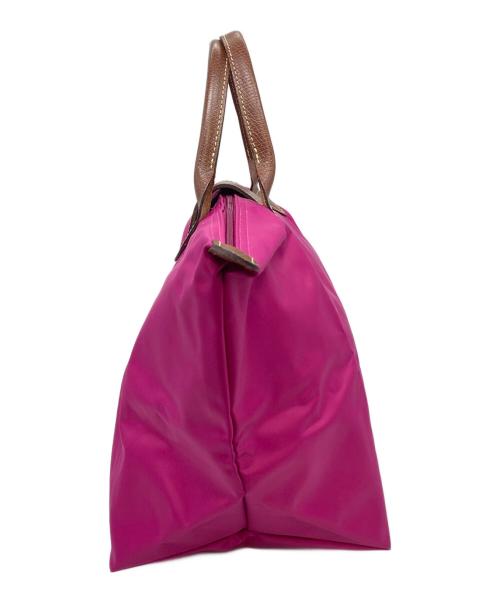 LONGCHAMP（ロンシャン）LONGCHAMP (ロンシャン) ハンドバッグ　舟型トート パープル サイズ:実寸参照の古着・服飾アイテム