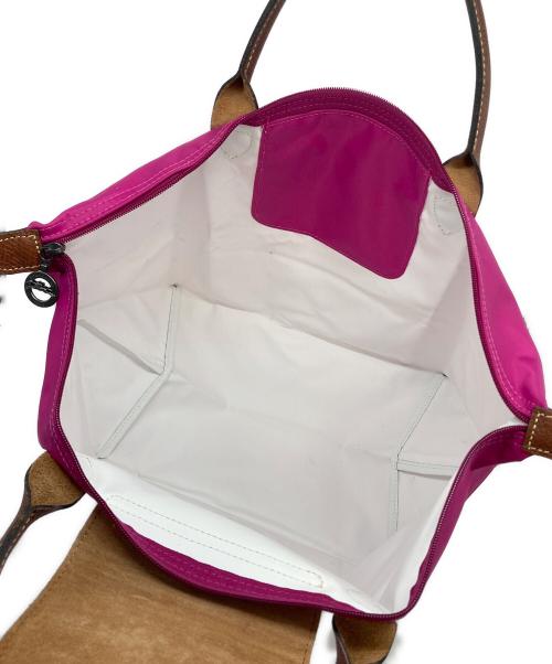 LONGCHAMP（ロンシャン）LONGCHAMP (ロンシャン) ハンドバッグ　舟型トート パープル サイズ:実寸参照の古着・服飾アイテム
