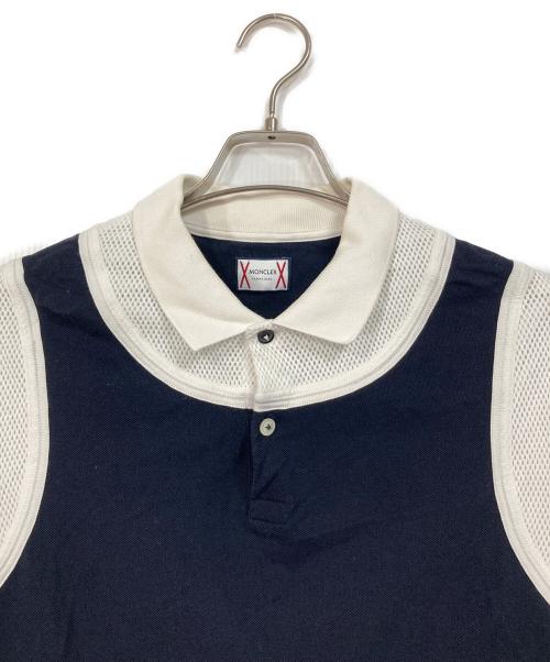MONCLER GAMME BLEU（モンクレール ガム ブルー）MONCLER GAMME BLEU (モンクレール ガム ブルー) ポロシャツ ネイビー サイズ:XLの古着・服飾アイテム